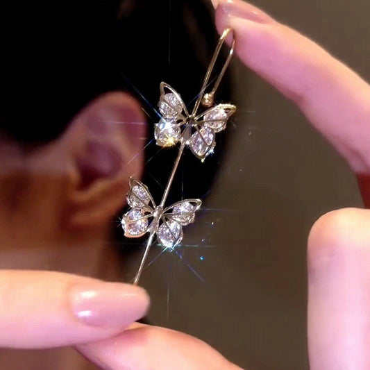 18K Gold Plated Butterfly Earrings